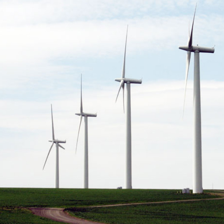 Four Wind turbines