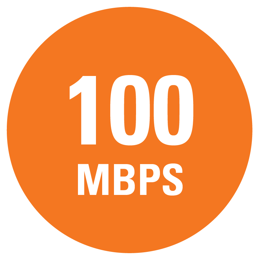 100 MBPS speed